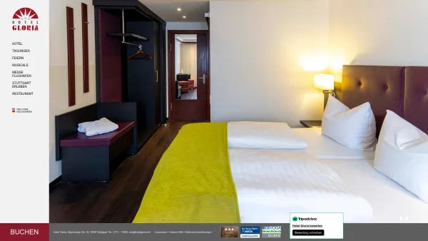 Website Screenshot: Hotel Gloria -  Als familiär geführtes Tagungs- u.  Musical-Hotel genießen Sie unvergessliche Tage in Stuttgart - Hotel Gloria - Date: 2023-06-20 10:37:58