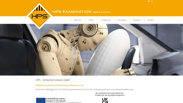 Website Screenshot: HPS Examination GmbH & Co. KG - HPS HPS – Sicherheit ist kein Zufall! - Date: 2023-06-20 10:37:58