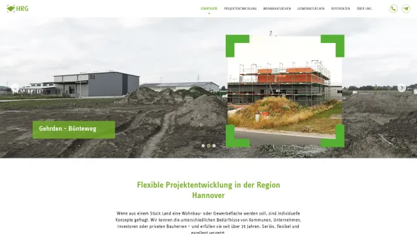 Website Screenshot: HRG - Hannover Region Grundstücksgesellschaft mbH & Co. KG - Startseite – HRG Online - Date: 2023-06-20 10:37:59
