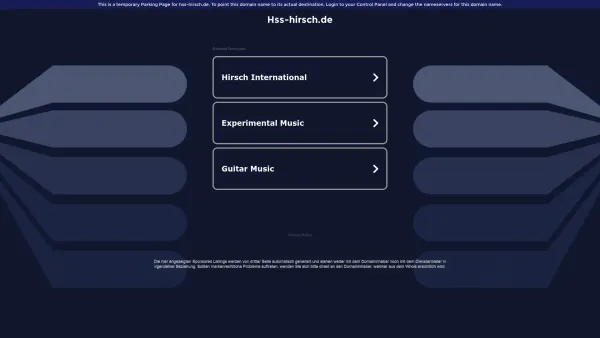 Website Screenshot: Hard & Software Service Ihr Service-Partner für den Bereich PC Netzwerk Telekommunikation - Hss-hirsch.de - Date: 2023-06-20 10:37:59