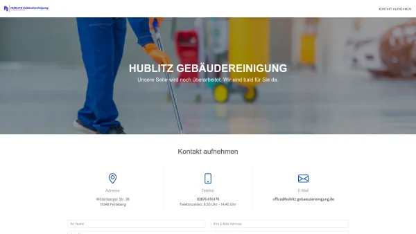 Website Screenshot: Hublitz Gebäudereinigung GmbH & Co KG - Hublitz Gebäudereinigung - Date: 2023-06-20 10:37:59