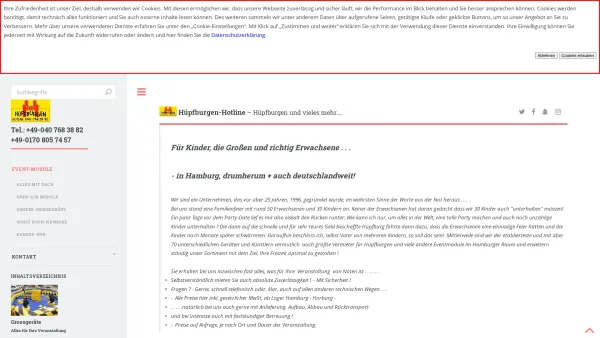 Website Screenshot: Hüpfburgen-Hotline-Inh. Dieter W.W. Stindt - Hüpfburgen-Hotline – Event-Module - Date: 2023-06-20 10:37:59