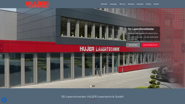 Website Screenshot: HUJER Lasertechnik GmbH -  Lasertechnik - Die innovative Komponente aus Harsewinkel und Drolshagen - 3D Laserschneiden und mehr! • Hujer - Lasertechnik GmbH - Date: 2023-06-20 10:37:59