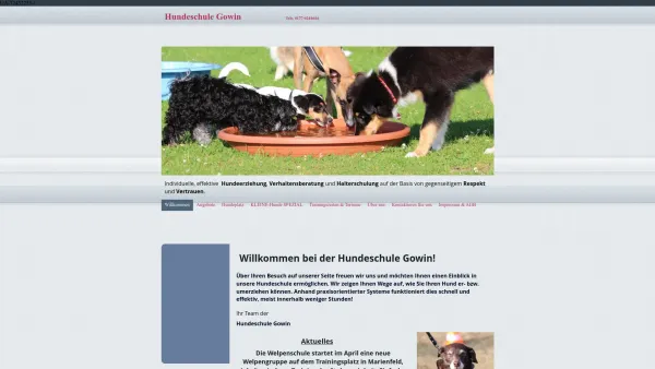 Website Screenshot: Hundeschule V.Gowin -  Wo der Hund noch  Hund sein darf ! - Willkommen - Hundeschule Gütersloh - Date: 2023-06-20 10:37:59