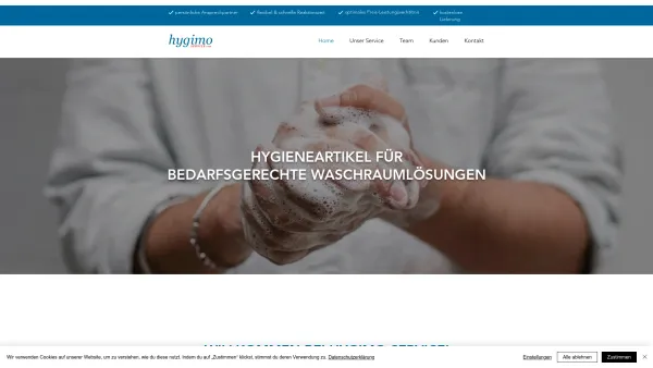 Website Screenshot: Hygimo Service GmbH - Hygieneartikel | Hygimo-Service GmbH | Nordrhein-Westfalen - Date: 2023-06-20 10:37:59