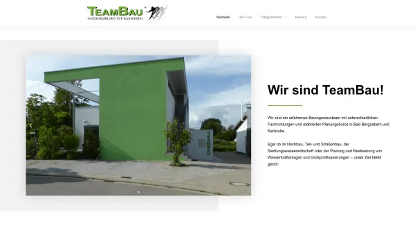 Website Screenshot: TeamBau Ingenieurbüro f. Bauwesen GbR -  Beratung · Planung · Gutachten · Bauleitung - TeamBau – Ingenieurbüro für Bauwesen - Date: 2023-06-20 10:37:59