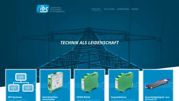 Website Screenshot: IBS -  Ingenieurbüro für Automation u. Fernwirktechnik - IBS Wolfen GmbH - Date: 2023-06-20 10:37:59