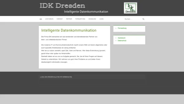 Website Screenshot: IDK Dresden Brandschutzsoftware & EDV Service - Date: 2023-06-20 10:38:01