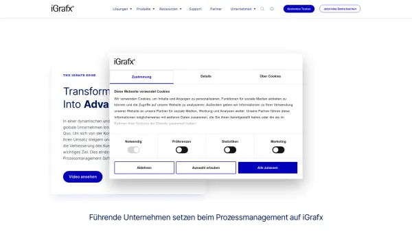 Website Screenshot: iGrafx GmbH - iGrafx - Business Process Management Software | Prozessmanagement - Date: 2023-06-20 10:38:01