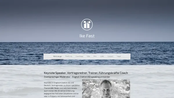 Website Screenshot: Ike Fast - Ike Fast - Presenter, Moderator, Speaker, Redner, Coach, #fastfood - Ike Fast - Speaker, Coach, Moderator, Redner, Sales - Date: 2023-06-20 10:38:01