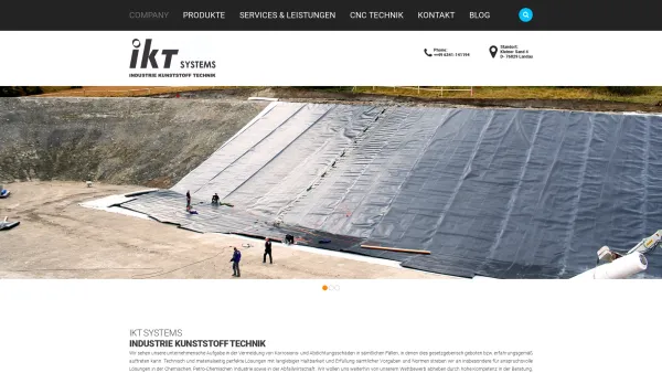 Website Screenshot: IKT Industrie-Kunststoff-Technik GmbH - IKT Systems - Date: 2023-06-20 10:38:01