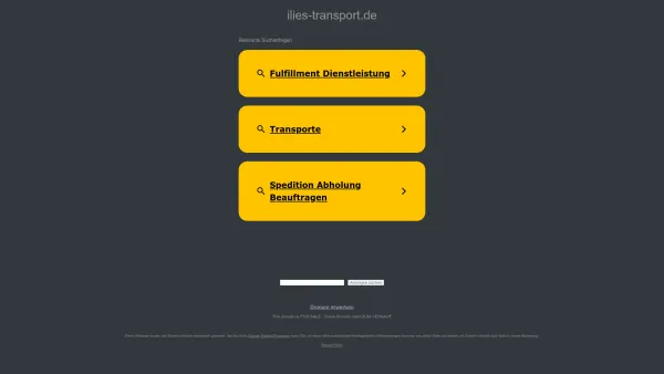Website Screenshot: ILIES TRANSPORT -  Internationaler Umzugsservice  seit über 30 Jahren - ilies-transport.de - Diese Website steht zum Verkauf! - Informationen zum Thema ilies transport. - Date: 2023-06-20 10:38:01