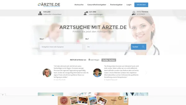 Website Screenshot: Imedo - Arztsuche mit ÄRZTE.DE - jetzt den richtigen Arzt finden | aerzte.de - Date: 2023-06-20 10:38:01