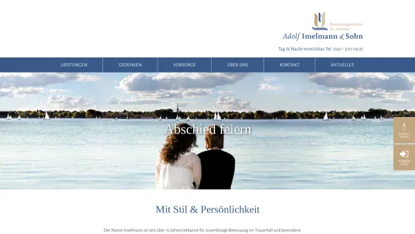 Website Screenshot: Adolf Imelmann & Sohn GmbH & Co. KG - Begleiter im Trauerfall - Adolf Imelmann & Sohn Bestattungen, Hamburg - Date: 2023-06-20 10:38:01