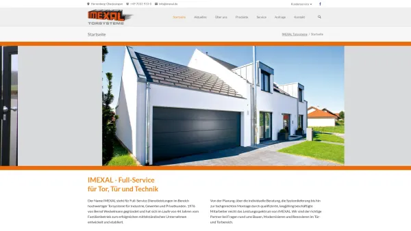 Website Screenshot: IMEXAL Tore GmbH -  Wir lösen Ihre Torprobleme! - Startseite - IMEXAL Torsysteme - Date: 2023-06-20 10:38:01