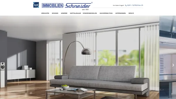 Website Screenshot: Immobilien R. Schneider RDM - Immobilien R. Schneider KG seit 1961 ihr Immobilienmakler in Dortmund - Date: 2023-06-20 10:38:01