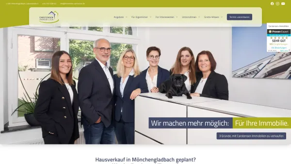 Website Screenshot: Carstensen Immobilien Immobilienmakler Mönchengladbach - Immobilienmakler Mönchengladbach und Umgebung | Carstensen Immobilien - Date: 2023-06-20 10:42:08
