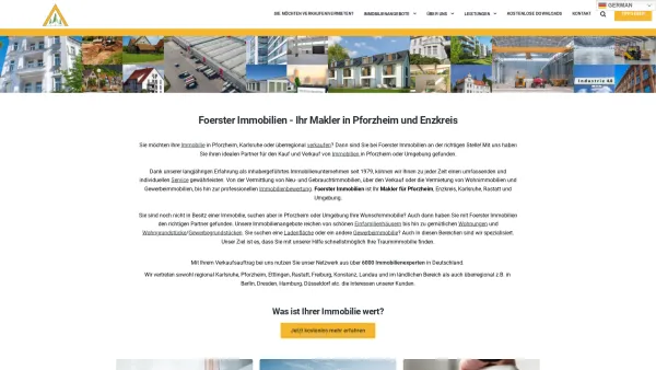 Website Screenshot: Immobilien Foerster GmbH - Foerster Immobilien - Ihr Makler In Pforzheim und Enzkreis - Date: 2023-06-20 10:38:01