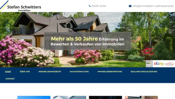 Website Screenshot: Schwitters Immobilien -  ...der Immobilien-Markt für Ostfriesland - Schwitters Immobilien ? Immobilienmakler in Norden - Date: 2023-06-20 10:38:01