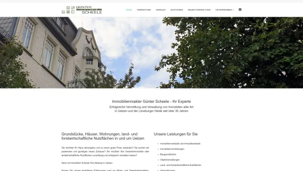 Website Screenshot: Günter Scheele Immobilienmakler e.K. - Immobilien Scheele - Home - Date: 2023-06-20 10:38:01