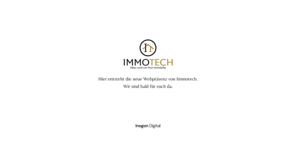 Website Screenshot: Immotech GmbH -  Dienstleistungsgesellschaft für die  Wohnungswirtschaft - Coming soon – Immotech - Date: 2023-06-20 10:38:01
