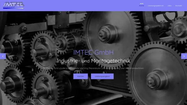 Website Screenshot: IMTEC GmbH Industrie und Montagetechnik - IMTEC GmbH - Date: 2023-06-20 10:38:02