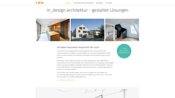 Website Screenshot: in design architektur - in_design architektur | Architekturbüro Frankfurt | Architekten | Innenarchitekten - Date: 2023-06-20 10:38:02