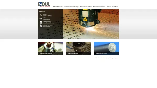 Website Screenshot: Indul GmbH & Co. KG - Startseite | INDUL Laser Technik - Date: 2023-06-20 10:38:04