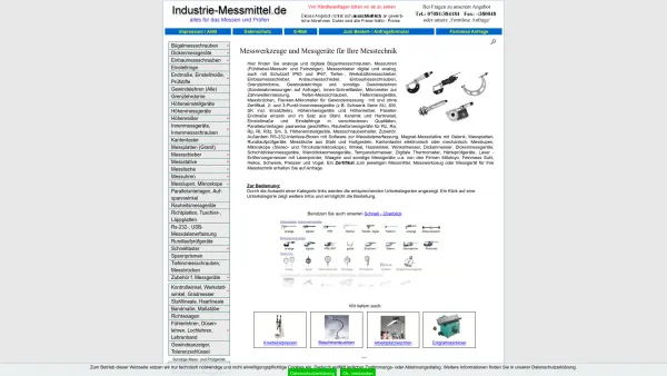 Website Screenshot: Industrie-Messmittel.de - Messwerkzeuge, Messgeräte, Messtechnik - Date: 2023-06-20 10:42:08