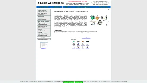 Website Screenshot: Industrie-Werkzeuge.de - Werkzeuge und Fertigungsausstattung - Date: 2023-06-20 10:42:08