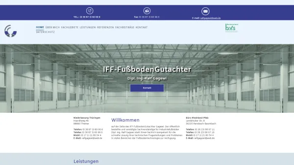 Website Screenshot: IFF-FußbodenGutachter Gagewi - IFF-FußbodenGutachter Gagewi - Date: 2023-06-20 10:38:04