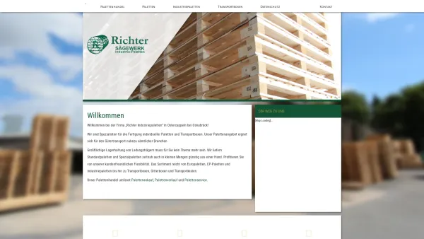 Website Screenshot: Werner Richter Sägewerk und Industriepaletten GmbH - Willkommen :: Richter Industriepaletten - Date: 2023-06-20 10:38:04