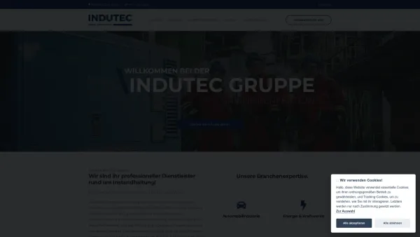 Website Screenshot: Indutec Holding - Willkommen | Indutec International Holding - Date: 2023-06-20 10:38:04