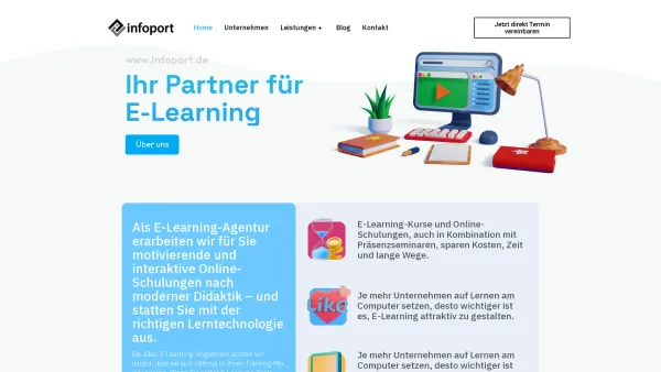 Website Screenshot: Infoport GmbH - Infoport GmbH ? E-Learning Agentur - Date: 2023-06-20 10:42:08