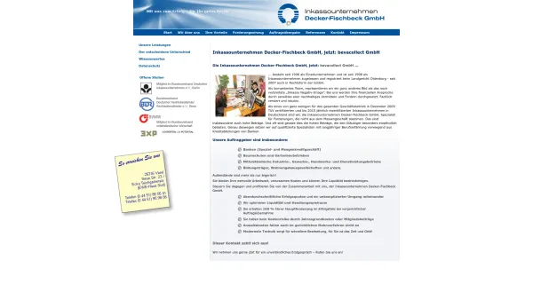 Website Screenshot: Inkassounternehmen Decker-Fischbeck GmbH - IKU DeFI: Inkassounternehmen Decker-Fischbeck GmbH - Date: 2023-06-20 10:38:04