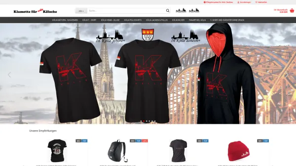 Website Screenshot: In Koelle jebore & In Koelle doheim - Köln-Klamotten, Fanartikel, ... | Online Köln Shop "in Kölle jebore" - Date: 2023-06-20 10:38:04