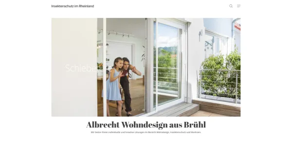 Website Screenshot: Albrecht Wohndesign - Insektenschutz im Rheinland – by Albrecht Wohndesign - Date: 2023-06-20 10:42:08