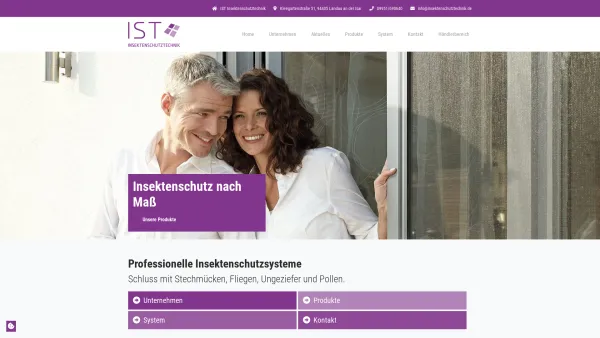 Website Screenshot: IST Insektenschutztechnik GmbH -  Insektenschutz nach Maß für Fenster, Türen und Lichtschachtabdeckungen - Insektenschutztechnik - IST Insektenschutz - Date: 2023-06-20 10:38:04