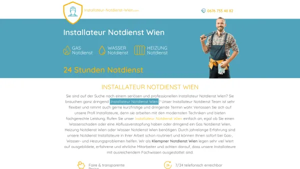 Website Screenshot: Wiener Installateur Notdienst - Installateur Notdienst Wien ➡️ Zuverlässiger 24h Klempner - Date: 2023-06-20 10:42:08
