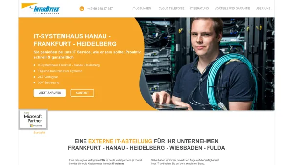 Website Screenshot: INTERBYTES IT SYSTEMHAUS HANAU FRANKFURT WIESBADEN - IT-Systemhaus Frankfurt + Hanau + Heidelberg | INTERBYTES - Date: 2023-06-20 10:38:04