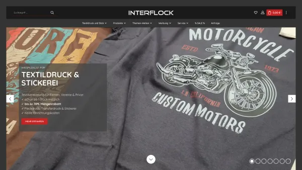 Website Screenshot: INTERFLOCK -  Textildruck & Werbung - INTERFLOCK - Textildruck und Werbung - Date: 2023-06-20 10:38:05