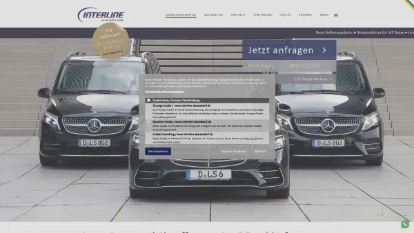 Website Screenshot: INTERLINE Düsseldorf - Limousinenservice, Chauffeur Service in Düsseldorf & Weltweit - ® INTERLINE Düsseldorf - Date: 2023-06-20 10:42:08