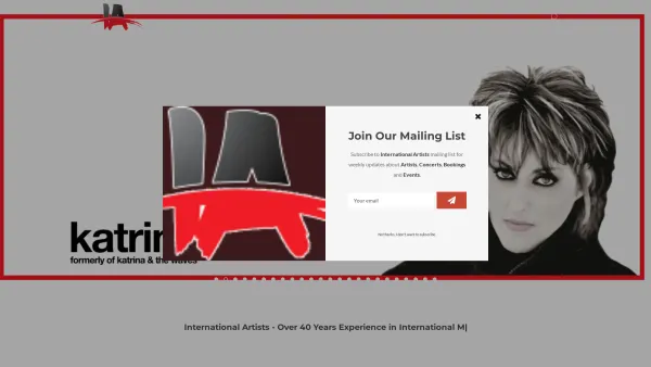 Website Screenshot: International Artists Deutschland GmbH - International Artists - International Music & Entertainment Artists Booking Agency - Date: 2023-06-20 10:38:05