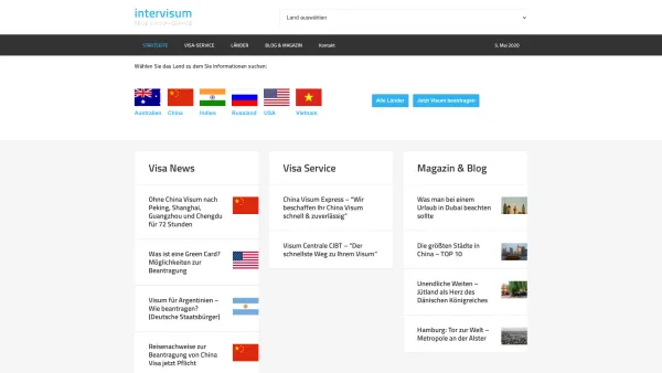 Website Screenshot: China Visum - intervisum - Der Reise & Visum-Service - Date: 2023-06-20 10:38:05