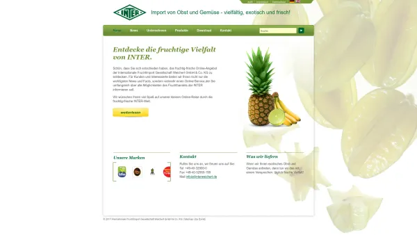 Website Screenshot: Internationale Fruchtimport Gesellschaft Weichert & Co. KG - Interweichert - Home - Date: 2023-06-20 10:38:05