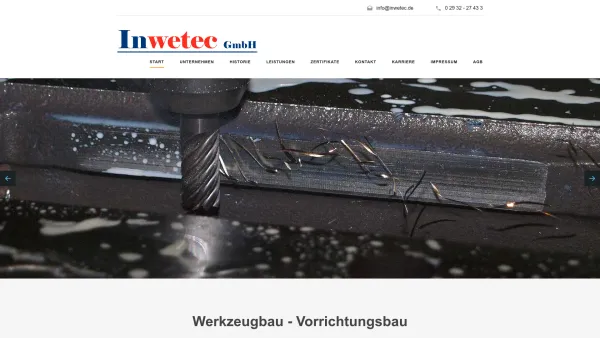 Website Screenshot: INWETEC Computer IT-Systemhaus - Inwetec Werkzeugbau und Vorrichtungsbau - Date: 2023-06-20 10:38:05