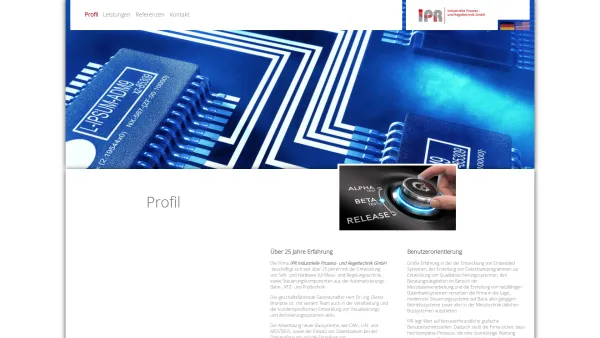 Website Screenshot: IPR Industrielle Prozess- und Regeltechnik GmbH - IPR - Industrielle Prozesstechnik GmbH - Date: 2023-06-20 10:38:05