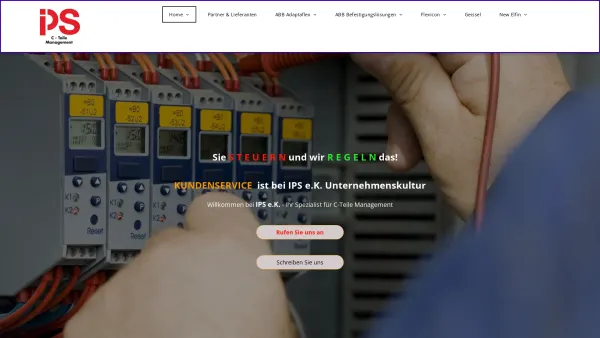Website Screenshot: IPS e.K. Industrie Produkte Service e.K. - Adaptaflex, ABB Industrie, New Elfin, Kabelverschraubungen, - Date: 2023-06-20 10:38:05