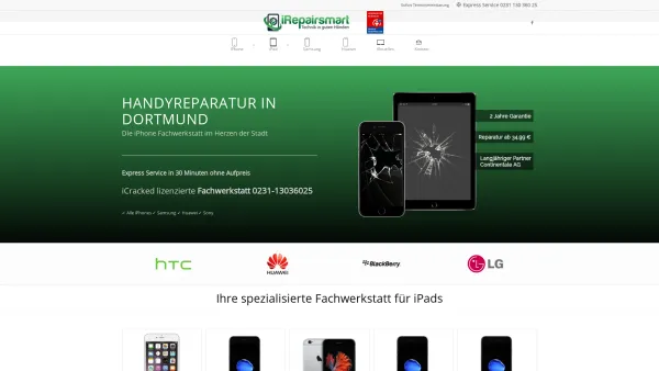 Website Screenshot: iRepairsmart - Handyreparatur Dortmund | Ihr iPhone & iPad Handydoktor - Date: 2023-06-20 10:42:08