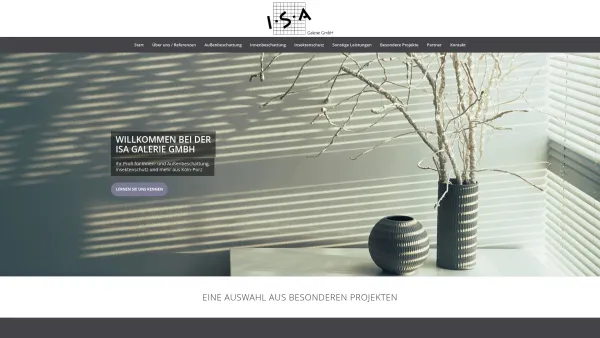 Website Screenshot: ISA Galerie GmbH -  Beratung, Vor-Ort-Angebote, Verkauf,  Montage, Reparatur. - Start - ISA Galerie GmbH - Date: 2023-06-20 10:38:05